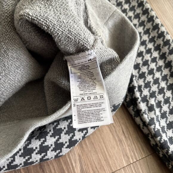 Adidas Ivy Park Hoodie Men's Size S Sweatshirt Gray Houndstooth Style HN1567 - Picture 3 of 6